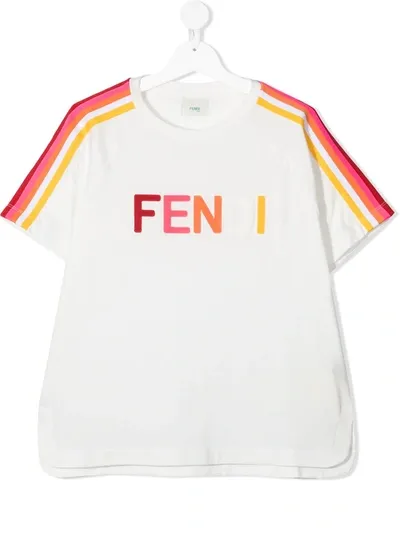 Fendi Kids T-shirt For For Boys And For Girls In White