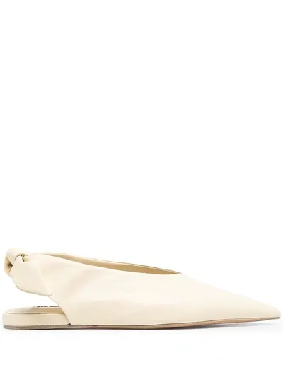 Jil Sander Knot-detail Ballerina Shoes In Neutrals