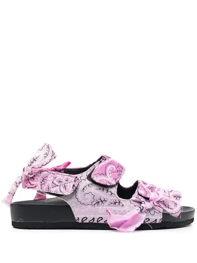 Arizona Love Womens Pink Apache Bandana-print Cotton Sandals 4