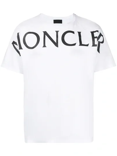 Moncler Logo-print Crew-neck T-shirt In White