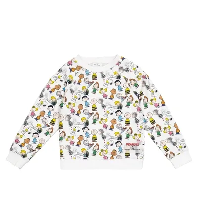 The Marc Jacobs Kids' X Peanuts® Printed Cotton Sweatshirt In White