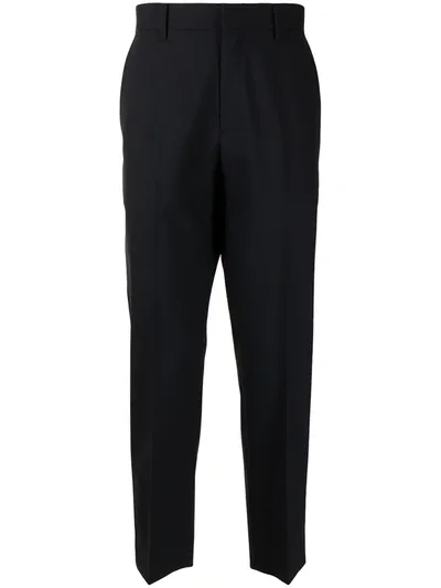 Solid Homme Tailored Wool Trousers In Blue