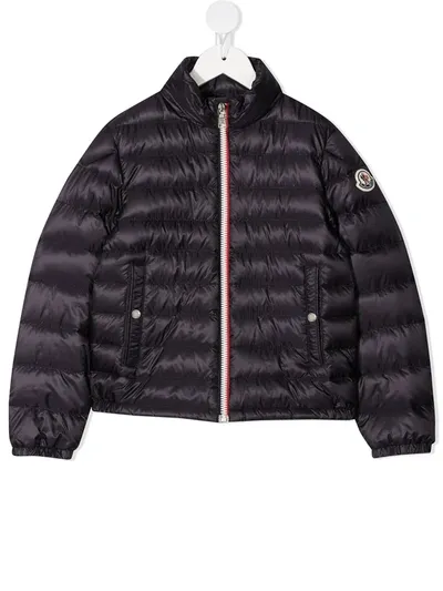 Moncler Kids' Funnel-neck Padded Jacket In Blue