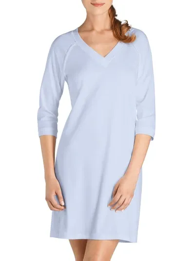 Hanro Pure Essence Knit Sleep Shirt In Blue Glow