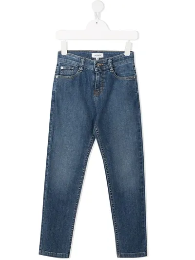 Lanvin Enfant Kids' Mid-rise Skinny Jeans In Blue