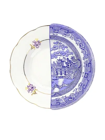 Seletti Hybrid Fillide Printed Porcelain Soup Plate 25.4cm In White