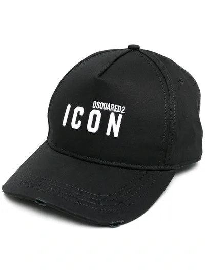 Dsquared2 Embroidered-logo Baseball Cap In Black