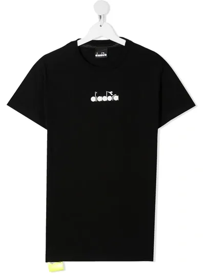 Diadora Junior Teen Logo-print T-shirt In Black