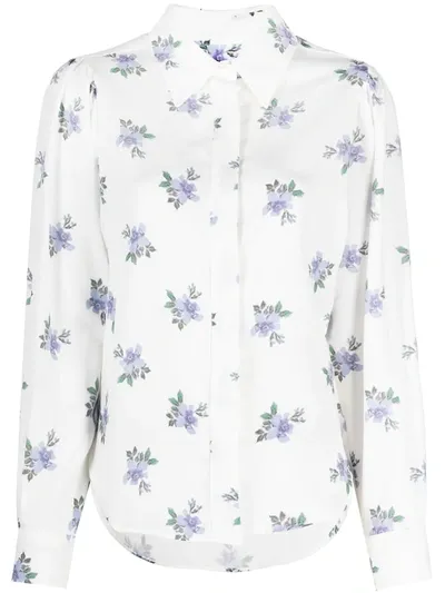 Isabel Marant Bedrissa Floral-print Shirt In White