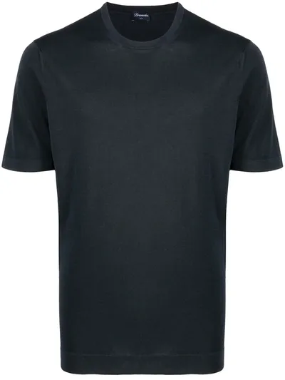 Drumohr Round Neck T-shirt In Blue