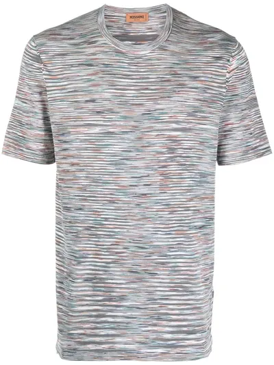 Missoni Multicolour-print Cotton T-shirt In Blau