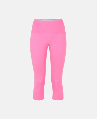 Stella Mccartney Truepace 3/4 Running Tights In Fluorescent Pink