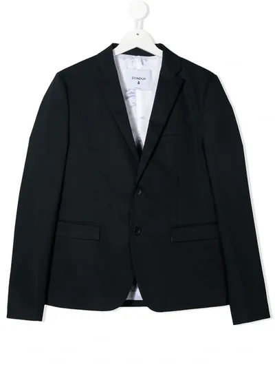 Dondup Teen Single-breasted Blazer In Blue