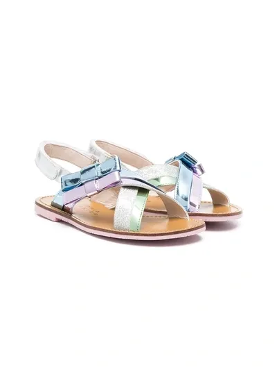 Sophia Webster Mini Kids' Metallic Slingback Sandals In Blue