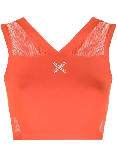 Kenzo Orange Logo X Sports Bra