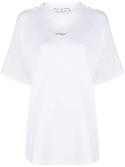 Off-white Logo-print Short-sleeve T-shirt In White