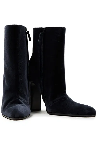 Balenciaga Velvet Sock Boots In Black