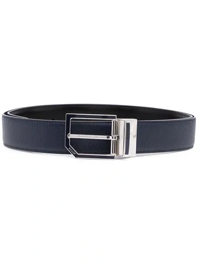 Bally Charlton Buckle Belt In Blue