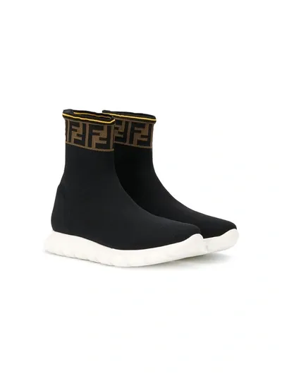 Fendi Unisex Sneakers In Black