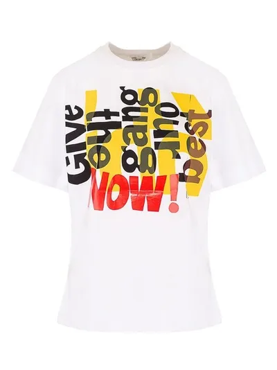 Chloé Printed Cotton Jersey T-shirt In Multi-colour