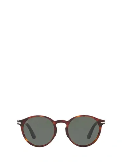 Persol Round Frame Sunglasses In Brown