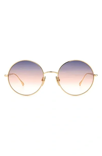 Isabel Marant 54mm Gradient Round Sunglasses In Gold