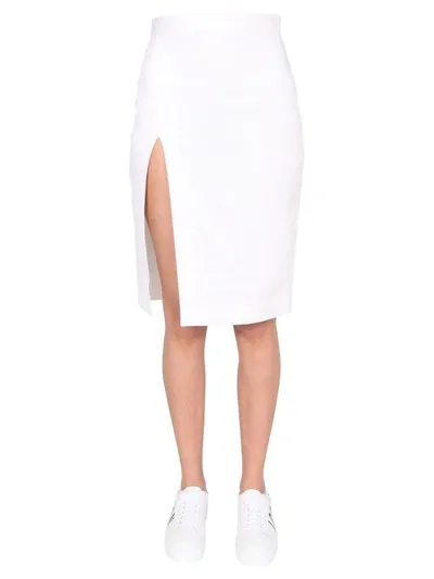 Dsquared2 White Cotton Skirt