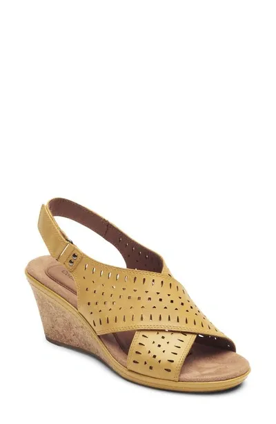 Rockport Cobb Hill Janna Slingback Sandal In Sunbeam Leather