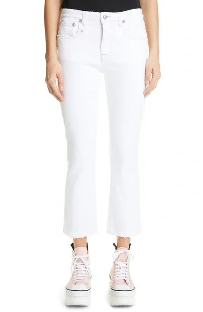 R13 Kick Fit Crop Jeans In Gesso