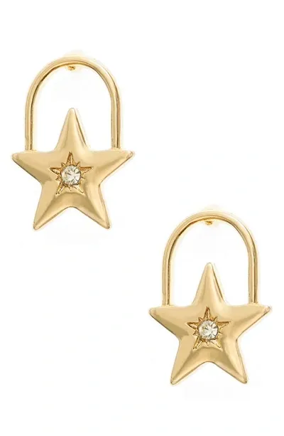 Ettika Star Stud Earrings In Gold Plated