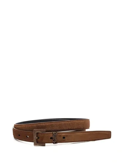 Saint Laurent Brown Monogram Belt