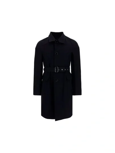 Ferragamo Black Single-breasted Coat