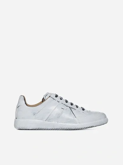 Maison Margiela 20mm Replica Vintage Leather Sneakers In White