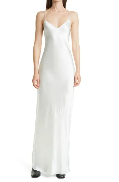 Nili Lotan Cami Silk Charmeuse Gown In Ivory