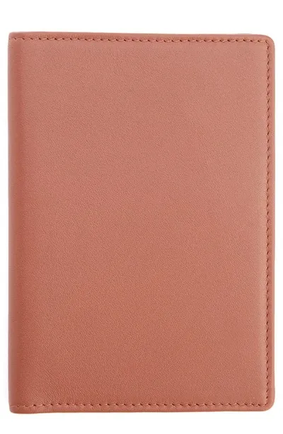 Royce Rfid Leather Passport Case In Tan