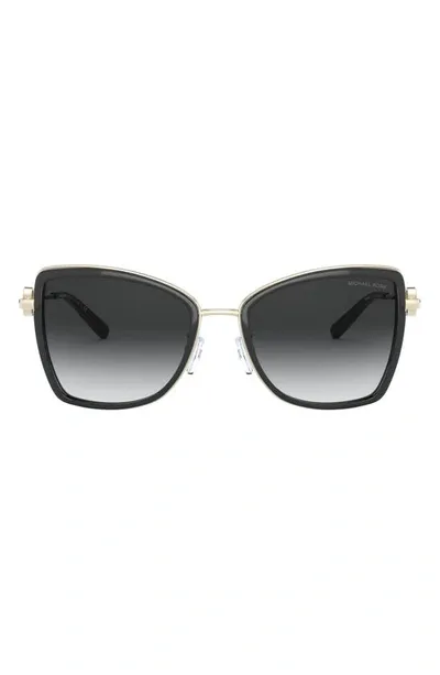 Michael Kors 55mm Gradient Butterfly Sunglasses In Gold