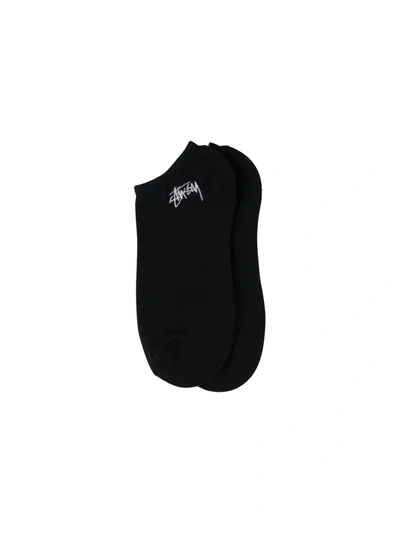 Stussy Small Stock No Show Socks In Black