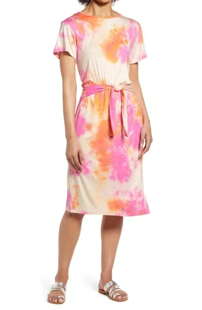 Fraiche By J Tie Dye Midi Dress In Multi