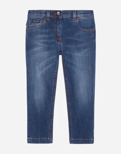 Dolce & Gabbana Kids Skinny Jeans In Blue