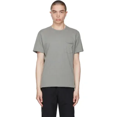 Rag & Bone Miles Organic Cotton-jersey T-shirt In Blue Grey