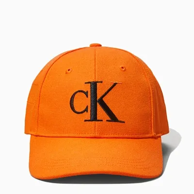 Heron Preston For Calvin Klein Orange Logo Embroidered Baseball Cap