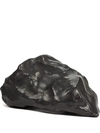 Serax Asymmetric Leather Paperweight In Schwarz