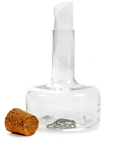 Serax Cork-stop Glass Carafe In Nude