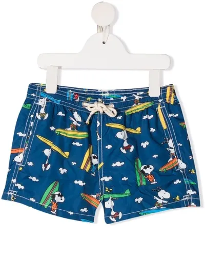 Mc2 Saint Barth Surfer Snoopy Swim Shorts In Blau