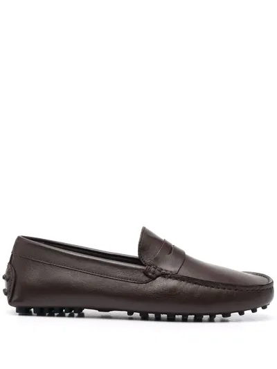 Scarosso Michael Slip-on Loafers In Brown