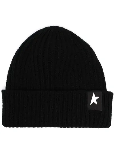 Golden Goose Star Beanie Damian In Schwarz