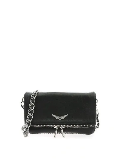 Zadig & Voltaire Rock Clutch Shape Shoulder Bag In Black