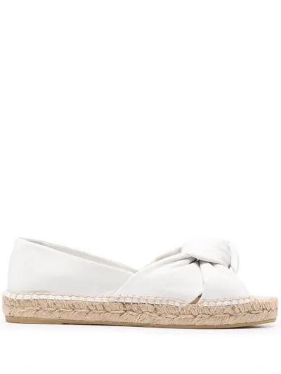 Miu Miu Knot-detail Open-toe Espadrilles In Blue