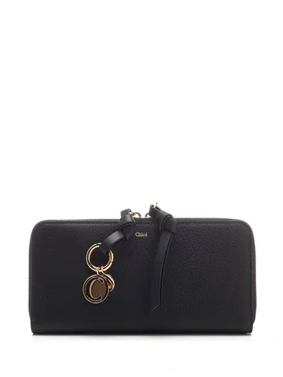 Chloé Alphabet Continental Wallet In Black