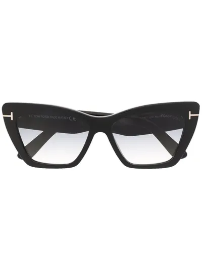 Tom Ford Whyatt Butterfly-frame Sunglasses In Black